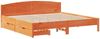 vidaXL Massivholzbett ohne Matratze Wachsbraun 180x200 Kiefernholz 3301820 Bild 3