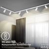Briloner Leuchten LED Deckenleuchte 8009066B, LED wechselbar, 2700K - Extra-Warmweiß, Schienensystem Rail 2,25 m Weiß max. 9W Decke Wohnzimmer Büro Küche Bild 4