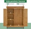 MCombo Holz Pflanztisch outdoor wetterfest, Gärtnertisch Blumentisch mit Arbeitsplatte, für Garten Balkon und Terrasse, Natürlich, 0439 Bild 2