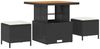 vidaXL Garten-Sofa-Set mit Kissen 10 pcs Schwarz und Creme 3363655 Bild 4