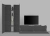 Wohnwand >Benevent< (4-teilig) in Anthrazit matt - 280x180x30 (BxHxT) Bild 3