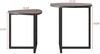 Runder Couchtisch 2er-Set kleiner Wohnzimmertisch Beistelltisch Metallrahmen Bild 2