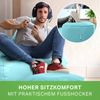 Green Bean® Sitzsack + Hocker, 2er Set, robust, waschbar, schmutzabweisend, Aquamarin, 90 x 80 x 70 cm Bild 4