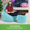 Green Bean® Sitzsack + Hocker, 2er Set, robust, waschbar, schmutzabweisend, Aquamarin, 90 x 80 x 70 cm Bild 2