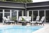 Gartensessel Belfort aus Aluminium und Stoff, modern mit verstellbarer Rückenlehne, schwarz, inkl. Kissen Bild 5