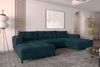 99rooms Massimo Wohnlandschaft Cordstoff POSO Blau mit Schlaffunktion Bild 3