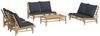 vidaXL 5-tlg. Garten-Lounge-Set mit Dunkelgrauen Kissen Bambus 3156484 Bild 3