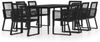 vidaXL 9-tlg. Garten-Essgruppe Schwarz 3099160 Bild 2