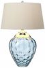 Elstead Samara Tischlampe klein hellblau Stoffschirm taupe 72cm Bild 5