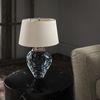 Elstead Samara Tischlampe klein hellblau Stoffschirm taupe 72cm Bild 3
