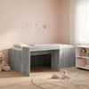 vidaXL Hochbett mit Schreibtisch für Kinder Grau Sonoma 98,5 x 200 cm 3422664 Bild 1