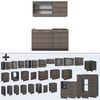 Singleküche R-Line Edelgrau/Anthrazit 140 cm ohne Arbeitsplatte Vicco Bild 5