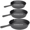 TP Bratpfanne 4-teiliges Bratpfannen Set aus Gusseisen bestehend aus Ø16 + Ø20 + Ø25 Bild 3