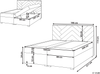 Boxspringbett mit Stauraum Stoff ESQUIRE 180 x 200 cm Taupe Bild 2