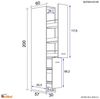 Flex-Well Apothekerschrank Kopenhagen (B x H x T) 30 x 200 x 57 cm, mit 5 Ablagen Bild 3