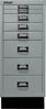 Bisley MultiDrawer™, 29er Serie mit Sockel, DIN A4, 8 Schubladen, Farbe silber Bild 3