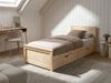 Bett mit 2 Schubladen DAUPHIN Kiefernholz Hellbraun 90 x 200 cm Bild 3