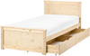 Bett mit 2 Schubladen DAUPHIN Kiefernholz Hellbraun 90 x 200 cm Bild 5