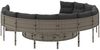 vidaXL Gartensofa mit Kissen Rund Grau Poly Rattan 3318541 Bild 5