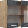 Küchenglasschrank R-Line Schwarz Beton 60 cm Vicco Bild 4