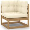 vidaXL Garten-Ecksofa mit Creme Kissen Massivholz Kiefer 805718 Bild 2
