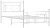 vidaXL Bettgestell mit Kopf- und Fußteil Metall Weiß 107x203 cm 374402 Bild 4