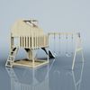 PolarPlay Spielturm Lasse aus Holz in Blau Bild 4