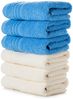 Waschhandtuch-Set (6-teilig), 'Rainbow', Blau, Creme Bild 2