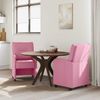 vidaXL Esszimmerstühle mit Rollen 2 pcs Rosa 57 x 67 x 95 cm Stoff 42017856 Bild 3