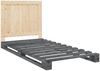 vidaXL Massivholzbett mit Kopfteil Grau 100x200 cm Kiefer 3281545 Bild 3