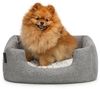 lionto Tierkissen Hundebett mit Wendekissen & meliertem Stoff, grau, 60 cm x 50 cm Bild 4