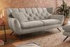 KAWOLA Sitzgruppe CHARME 3-Sitzer Sessel Hockerbank Cord steingrau 94 x 95 x 225 cm Bild 2