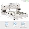Furnishings Home Polsterbett Stauraumbett, Doppelbett Jugendbett, Ladefunktion + LED (Hydraulisch anhebbarer Bettstauraum), Mit LED-Beleuchtung, Nachttisch, Samt, 140x200 cm Bild 2