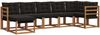 vidaXL Outdoor-Sofagarnitur mit Kissen 7 pcs Natürlich und Schwarz 3368871 Bild 2