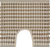 vidaXL Handgewebtes Badematten-Set Jute Stoff Natur und Weiß 133219 Bild 2