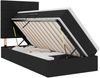 vidaXL Aufbewahrungsbett mit Matratze Schwarz 90 x 190 cm Polyester 3371750 Bild 2