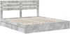 vidaXL Aufbewahrungsbett Beton Grau 200 x 200 cm Holzwerkstoff 3411546 Bild 4