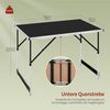 Woltu Campingtisch (1-St), Klapptisch höhenverstellbar, Aluminium Stahl MDF Bild 3