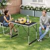 Woltu Campingtisch (1-St), Klapptisch höhenverstellbar, Aluminium Stahl MDF Bild 2