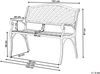 Beliani 'STAGGIA' Gartenbank, Metall braun, 104x56x87 cm Bild 2