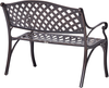 Beliani 'STAGGIA' Gartenbank, Metall braun, 104x56x87 cm Bild 5
