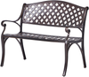 Beliani 'STAGGIA' Gartenbank, Metall braun, 104x56x87 cm Bild 4
