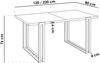 WFL GROUP Esstisch Stella (erhältlich in 3 Größen – 120/140/160 cm ausziehbar auf 220/240/260 cm), platzsparender Tisch in Holzoptik für Küche, Esszimmer oder Wohnzimmer Bild 2