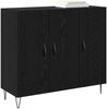 vidaXL Sideboard Schwarz Eichen-Optik 90 x 32,5 x 80 cm Holzwerkstoff 879584 Bild 3