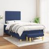 vidaXL Boxspringbett mit Matratze Blau 120x190 cm Stoff 3270424 Bild 3