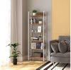 Standregal Metallregal 6-Ablagen Holz 60 x 28 x 180 cm weiß-eiche hell Bild 2