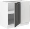 Lara Eckunterschrank 105 cm Grau Glanz + Weiß matt Küchenzeile Küchenblock Küche Bild 2