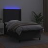 vidaXL Polsterbett mit Matratze & LED Schwarz 80x200 cm Kunstleder [3139229] Bild 3
