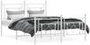 vidaXL Bettgestell mit Kopf- und Fußteil Metall Weiß 140x190 cm 374406 Bild 3