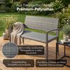 STEELSØN 'Mirador' Polyrattan Bank 2 Sitzer, grau-meliert, 120 cm, wetterfest & UV-beständig, Outdoor Sitzbank, Gartenbank bis 320 kg belastbar Bild 2